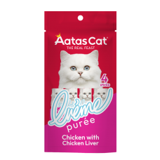 Aatas Cat Creme Puree Chicken with Chicken Liver 14g x 4s, AAT3560, cat Treats, Aatas, cat Food, catsmart, Food, Treats